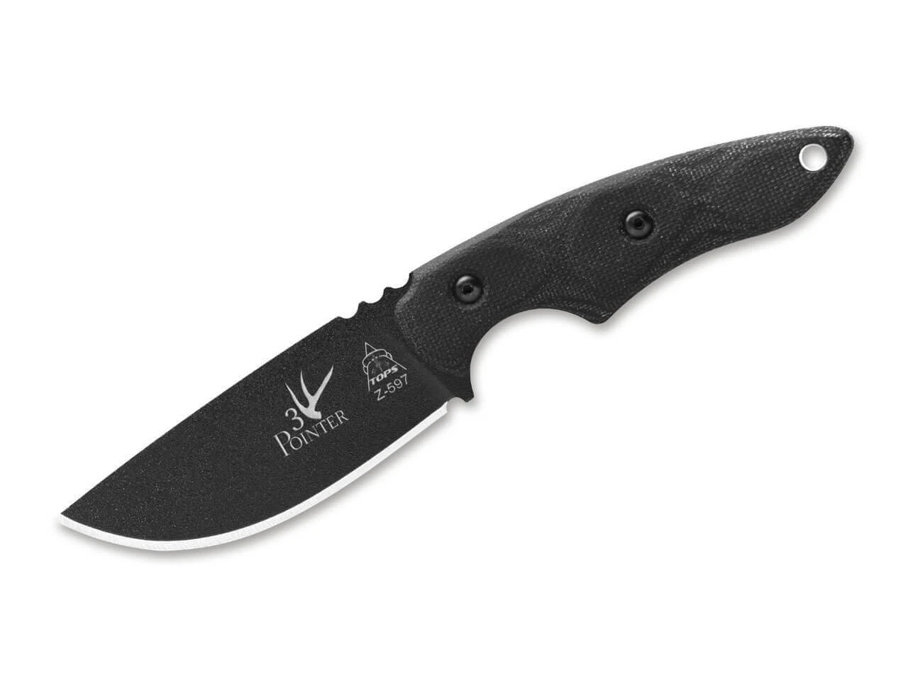 TOPS Knives 3 Pointer Black Canvas 1 TOPS Knives 3 Pointer Black Canvas
