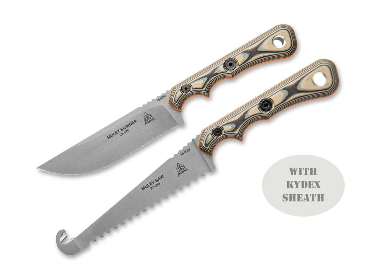 TOPS Knives Muley Combo Kydex Sheath Tan Black G10 1 TOPS Knives Muley Combo Kydex Sheath Tan Black G10